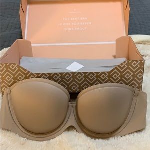 NWT THIRDLOVE 24/7 classic Strapless Bra, 36A 1/2